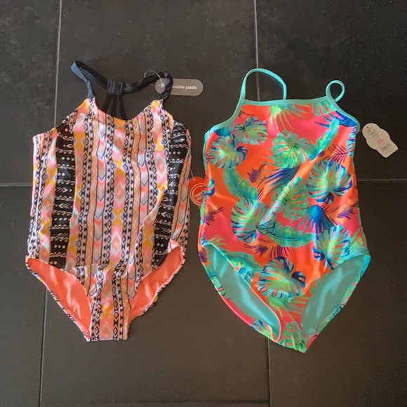 2 girls swimsuits, both size LG (10-12) - Picture 1 of 7